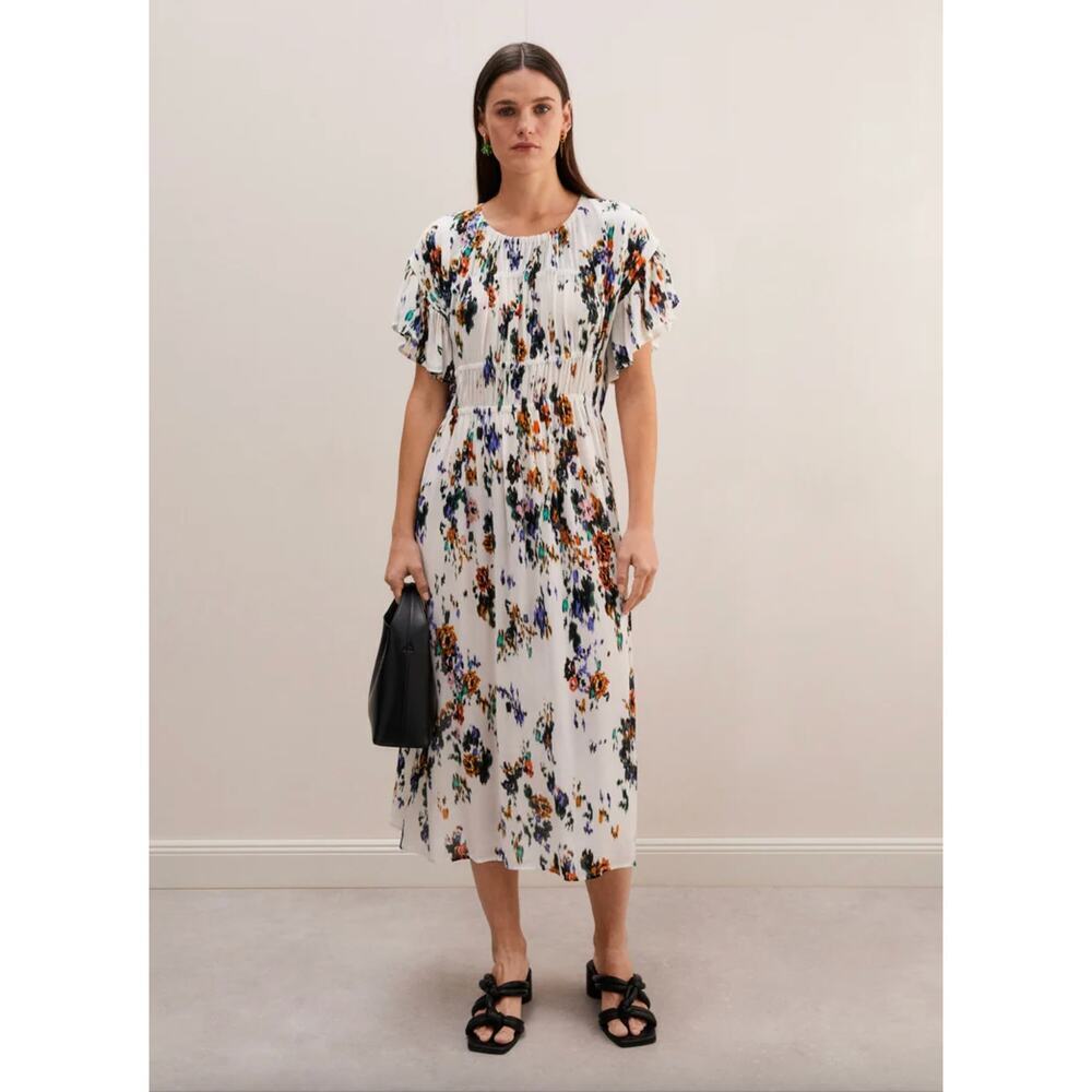 NEW $383 MUNTHE Jacey Dress Midi Multi